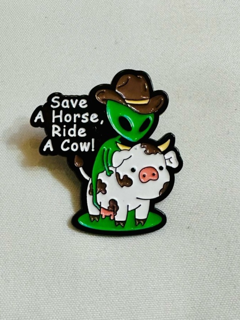 Alien Cowboy Pin